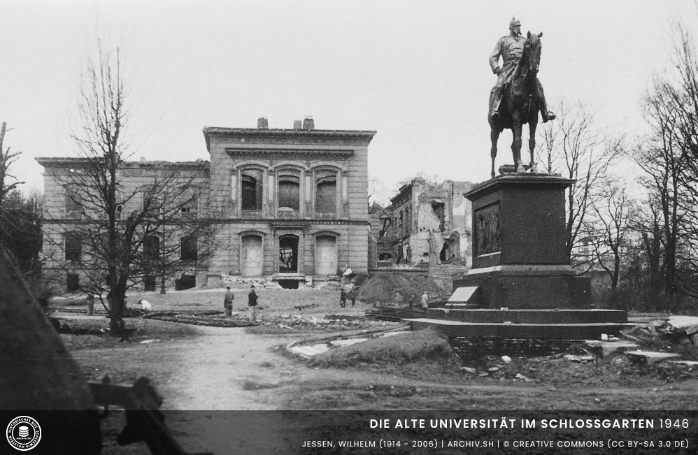 Die alte Universität im Schlossgarten 1946