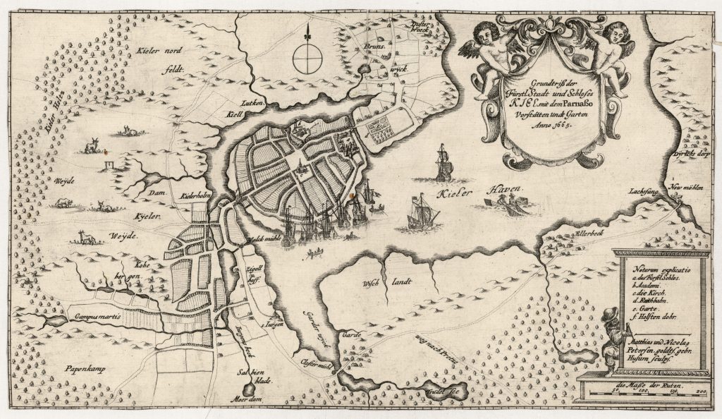 1665 Grundriss der Fürstlichen Stadt und Schlosses Kiel