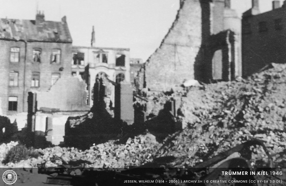 Trümmer in Kiel 1946