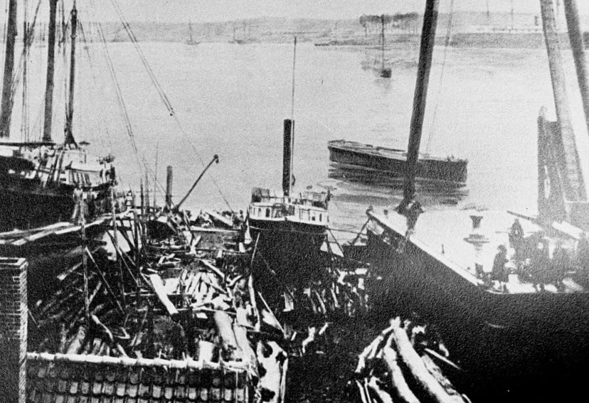 Heinrich Adolph - Holzschiffwerft Reuter & Ihms um 1870