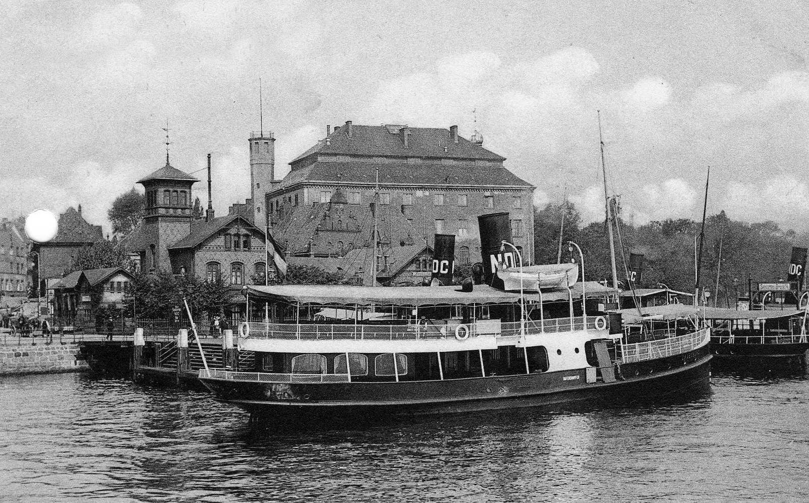 Schwarze Dampferlinie NDC - Lauenburg 1914