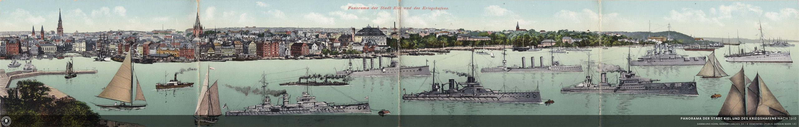 Panorama-der-Stadt-Kiel-und-des-Kriegshafens-nach-1910