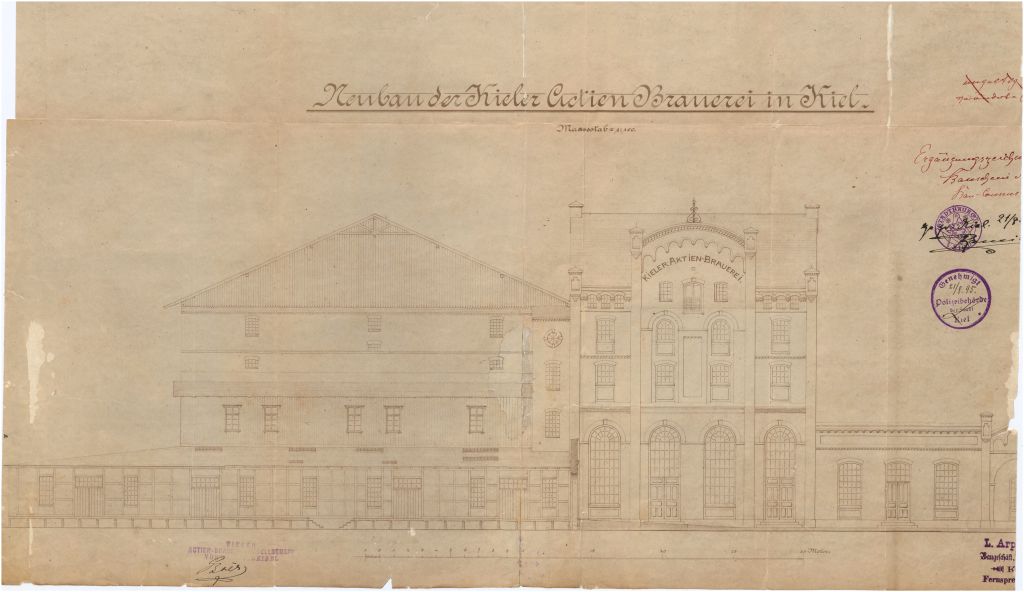 1895 - Neubau der Kieler Actien-Brauerei in Kiel - klein