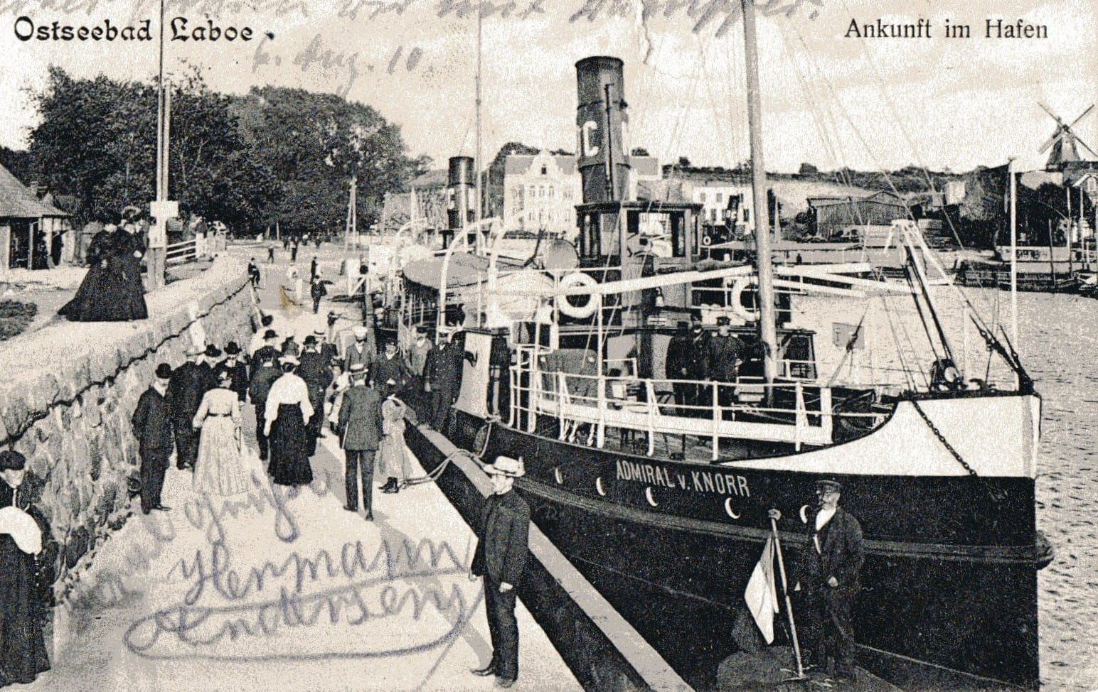 Schwarze Dampferlinie NDC - Admiral v Knorr 1910 - Howaldtswerke Kiel 1899